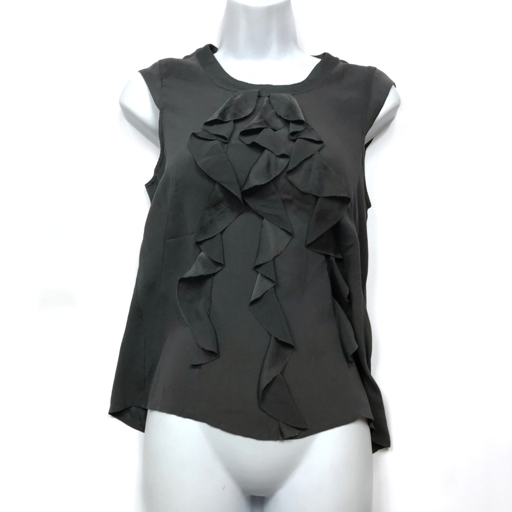 Ann Taylor ~ Ruffled Blouse ~ Silk - Picture 4 of 6